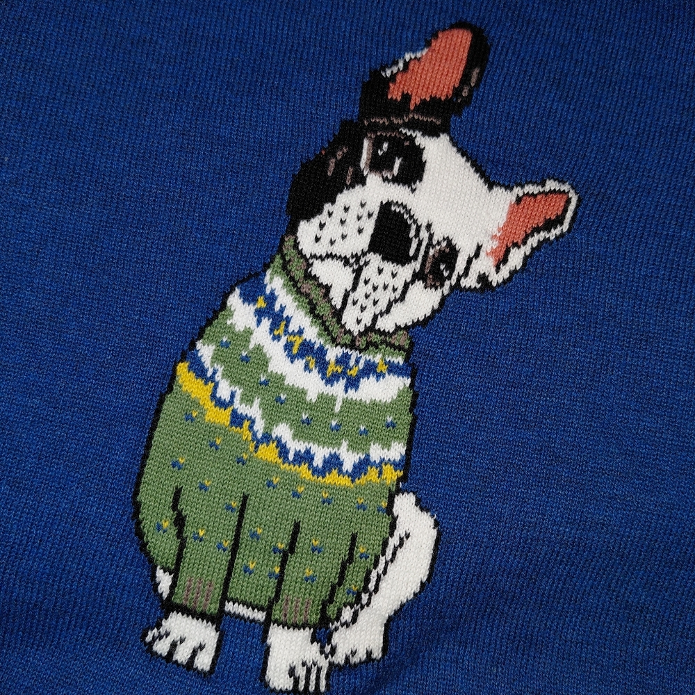 Talbots French‎ Bulldog Sweater Women's Sz Small Petite Dog Cute Pets - Picture 5 of 6
